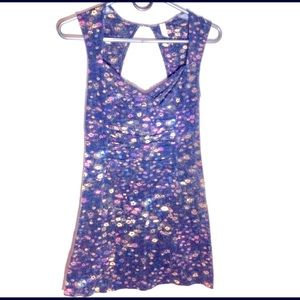 Free People floral open back mini